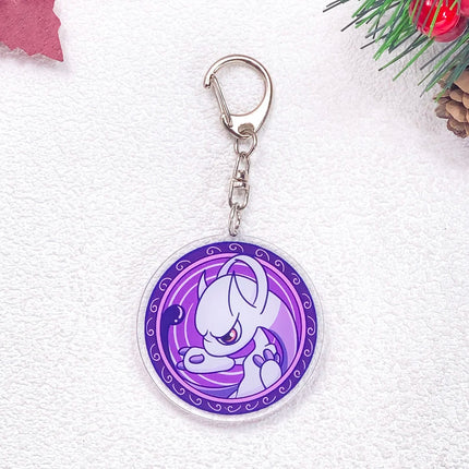 Pokémon Pikachu Gengar Bulbasaur Squirtle Car Keychain Accessories Acrylic Charms Pendant For Bag Key Holder Backpack Decoration