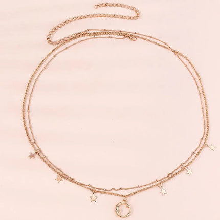 Waist Chain Sexy Belly Belt Waist Chain Women Double Chain Sexy Sexy Pants Fashion Chain Layer Adjustable Waist Chain I2Y2