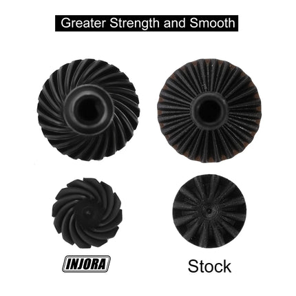 INJORA Steel Alloy Overdrive Underdrive Helical Axle Gear Set for 1/18 RC Crawler Car TRX4M TRX-4M Upgrade Accessories