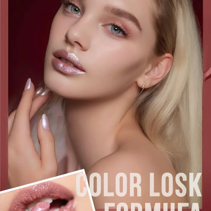 Pearlescent Pink Glitter Velvet Lipstick Metallic Diamond Lipsticks Waterproof Lasting Shimmer Lips Gloss Women Makeup Cosmetic