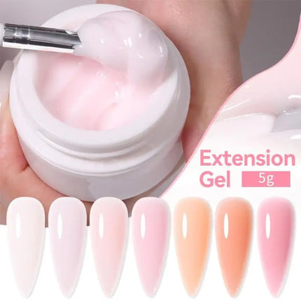 Jelly Extension Nail Gel Polish Soak Off UV LED Gel Modeling Carving Glue Milky White Clear Pink Color Multicolour Nail Salon