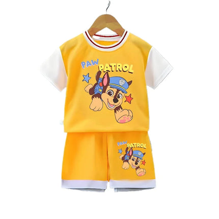 PAW PATROL Quick Drying Boys Basketball Clothing Sets Breathable Kids Thin Comfortable T Shirt Shorts 2pcs Set Outfoor Outfits