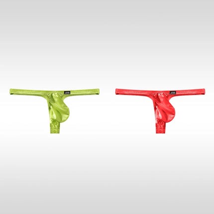 Men's Underwear Thong Ultra-Thin Ice Silk Breathable Sexy Low-Rise T-Back Stretch-Fit Under