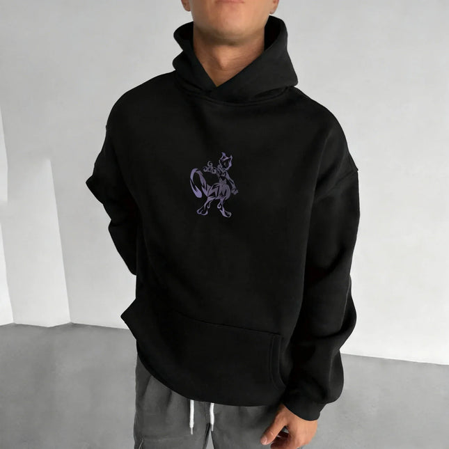 Pokémon Anime Mewtwo Co Branded Hoodie  Spring/Autumn New Street Hip Hop Men's and Women's Daily Casual Parent Child Top