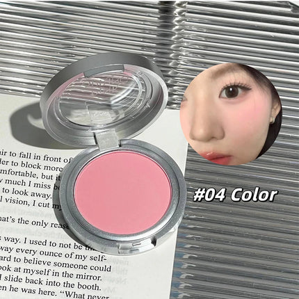Single Matte Blusher Palette Blush Cream Contour Makeup Face Blusher Natural Cheek Tint Brighten Waterproof Peach Blush Cosmetic