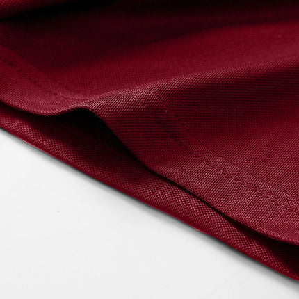 1-piece set of men's plus size summer ultra-thin breathable solid color lapel short sleeved polo shirt, polo shirt. Hand knitted