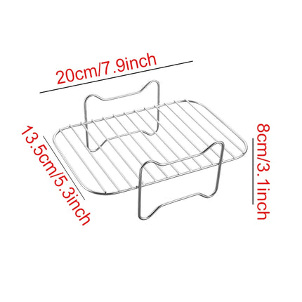 Air Fryer Baking Rack Metal Square/Round/Rectangle Oven Grill Racks Airfryer Accessories for Cosori,Instant Vortex,Gourmia,Foodi