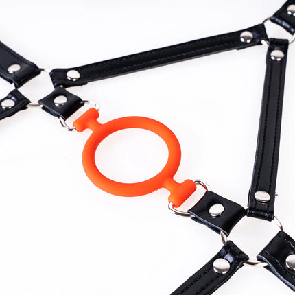 PU Leather Head Harness Mouth Mask Breathe Ball Bondage Restraint Mouth Gag Mask Cosplay Sex Toys For Couple Sex Product