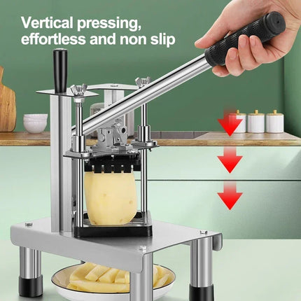 Manual Fries Machine Commercial Vegetable Fruit Meat Chopper Dicer Cutting Machine Stainless Steel Potato Cutter Vertical Dicer