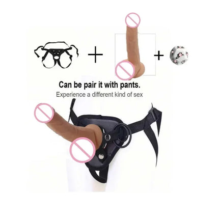 Wear Strap on Realistic Dildo for Women Lesbian Sexual Games Sex Toys Product Adult Penis Exerciser Female Vagina Massage Dildo