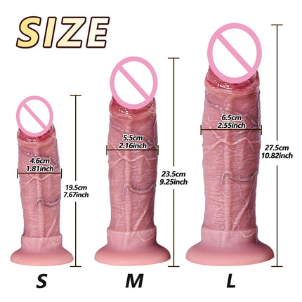 Thick Dildo Man Dick Vagina Massager Adult Women Lesbian Sex Toy Soft Silicone Penis StrapOn With Suction CupFemale Masturbation