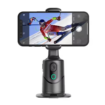 FGCLSY Automatic facial tracking phone holder with remote control and gesture control, 360 ° rotating phone camera holder