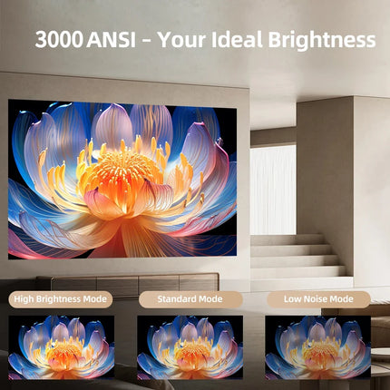 CAIWEI A6L Beam Projector 4K Full HD 1080P Home theater 3000 ANSI Auto Focus WiFi6 Smart Led Video Projectors Portable with MEMC