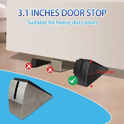 Spring Loaded Heavy Duty Door Stopper - Anti-Collision Door Plug, Windproof Door Wedge and Rubber Door Stop for Home Use
