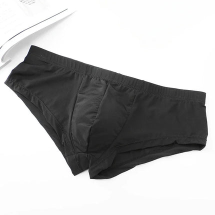 Men Trunks Ice Silk Underwear Ultra Low Waist Bulge Pouch Boxer Sports Breathable Underpants Knickers Boxershorts Calzoncillo