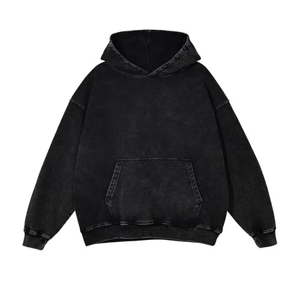 Customized Heavyweight Loose Women's Washed Wax Dye Hooded Pure Cotton Sweatshirt Cross-Border Special Sale Fashionable Streetwe