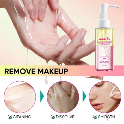 Vitamin B5 Cleansing Oil,Makeup Remover Oil,Gentle Pore Cleanser,Stubborn Makeup Remover,Natural Deep Cleansing Oil for all Skin