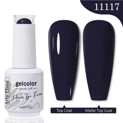 Arte Clavo Red Brown Gel Nail Polish 15ml Autumn Series Base Top Coat Soak Off UV Gel Semi Permanent Varnishes Design Nail Art