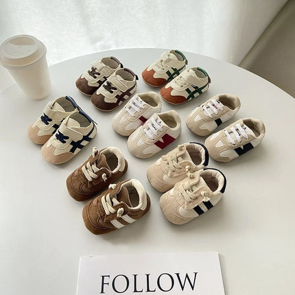 Newborn Baby Classic Sneakers Letters Splicing Baby Casual Shoe Anti-slip Hundred Walking Baby Boys Girls Baby Shoes 0-18 Months