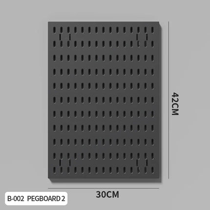 Home & Office Desktop Pegboard: Height-Adjustable Standing Storage Rack for Supplies, Also for Decorative Figurine Display