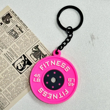Mini Barbell Plates Key Chain Water Cups Creative Simulation Dumbbells Keyring Kettlebells Bag Charm Fitness Series Pendant