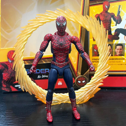 New Mafex 241 Tobey Maguire Spider Man No Way Home Friendly Neighborhood Anime Action Figure KO Model Collection Toys Gifts