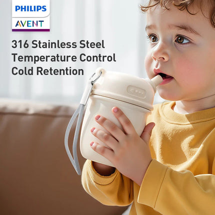 Philips Children's Insulated Cup 410ml kid's Insulated Cup Dual drinking design Double leak-proof protection 316 stainless steel