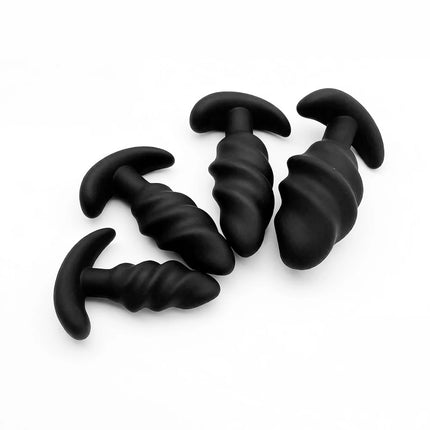 Silicone Threaded Anal Plug 4 Sizes Anal Plug Butt Plug Unisex Wearable Stopper Adults Sex Toys for Men Women Trainer