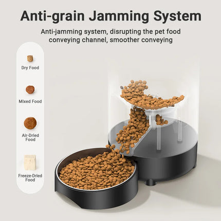 ROJECO Automatic Dog Feeder 2L WiFi App Remote Control Smart Cat Food Kibble Dispenser Auto Cat Feeder For Pet Feeding Supplies
