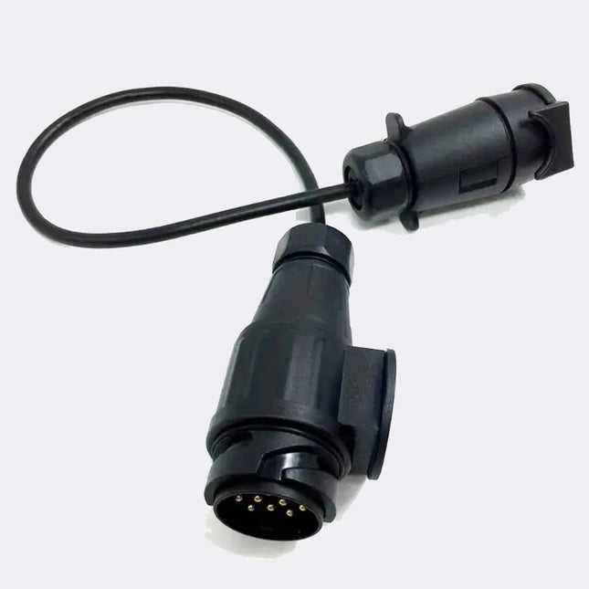 12V Car Adapter Connector Plug 7 Pin To 13 Pin Round Connector Towing Trailer Plug Truck Part Trailer Light Extension Adaptor