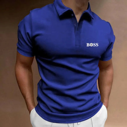 2024 Golf High Quality Luxury Men's Business Polo Shirt Printed Summer Outdoor Fitness Jogging Quick Drying T-Shirt