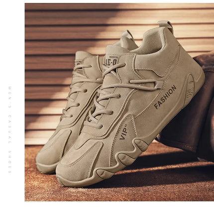 Ankle Boots For Men 2025 Spring Man Casual Sneakers Non Slip Khaki Work Mens Shoe Short Boots Loafers Lace Up Zapatillas Hombre