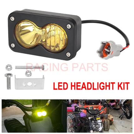 For SurRon Light Bee X Segway X260 Talaria Sting MX4 MX3 Plug N Play 20W Headlight Switch White Spot Flood Led Pod Combo Kit