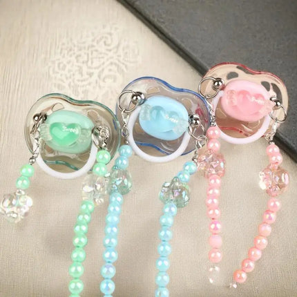 Silicone Adult Pacifier & Bead Chain Collar Set – Detachable, Soft & Luxurious for Sensory Play & Couples, High-End Design