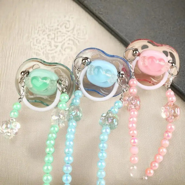 Silicone Adult Pacifier & Bead Chain Collar Set – Detachable, Soft & Luxurious for Sensory Play & Couples, High-End Design