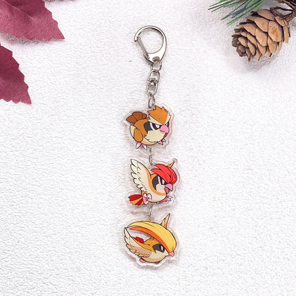 Pokémon Pikachu Bulbasaur Gengar Squirtle Car Keychain Accessories Acrylic Charms Pendant For Bag Key Holder Backpack Decoration