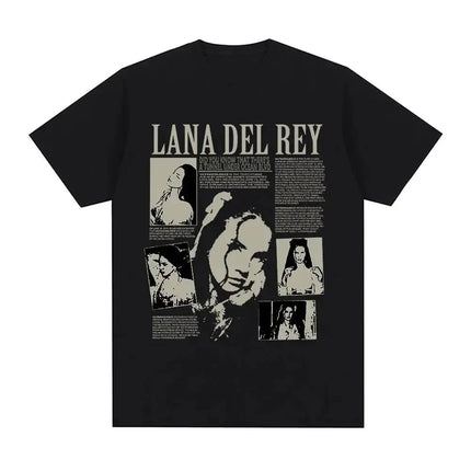 Singer Lana Del Rey Print T Shirt Women Fashion Hip Hop men's tshirts Streetwear Harajuku Short Sleeve T-Shirt Unisex summer tee