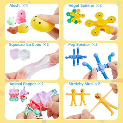36 Pcs Party Favors for Kids, Popular Fidget Toys Pack, Goodie Bags Fillers for Kids Birthday Party, Prizes in Bulk for School