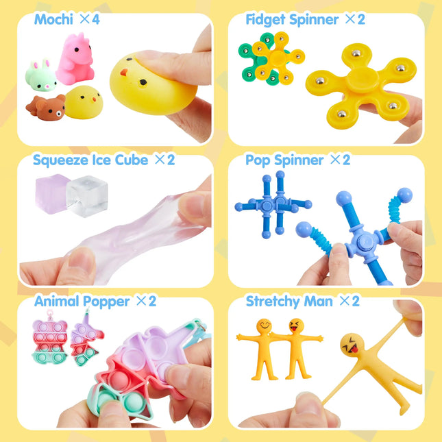 36 Pcs Party Favors for Kids, Popular Fidget Toys Pack, Goodie Bag Fillers for Kids' Birthday Parties, Bulk Prizes for School