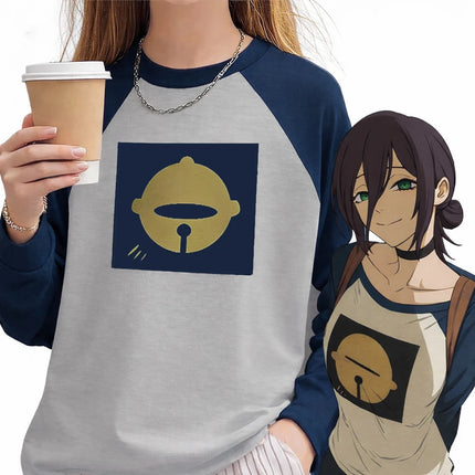 Japanese Anime Reze Cosplay Long-sleeve T-shirt Chainsaw Men's And Women's Clothes Y2K Street Harajuku Style Crew Neck Top