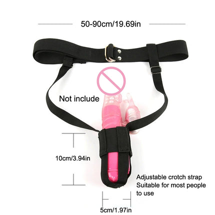 【A]1Pc Adjustable Waist Harness Holder for Dildo Wand Massager - Sex Toy for Women Wearable Constrained Forced Strap No Vibrator