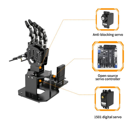 5 Dof Fingers Bionic Robot Somatosensory Open-Source Robot Hand For Arduino STM32 Robot Programmable Uhand2.0 Robot Claw Hand