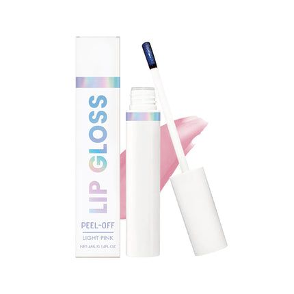 Moisturizing Tear off Lip Gloss Waterproof Long-Lasting Anti-Drying Peel Liquid Lipstick Pink Tint Natural Tearable Lips Glaze