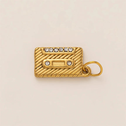 Fashion stainless steel furniture food series DIY pendant accessories gold-plated color preservation