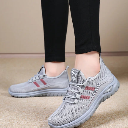 Women Casual Sports Shoes Breathable Lightweight Sneakers Anti-slip Flats Outdoor Running Walking Shoes Female Vulcanized Shoes