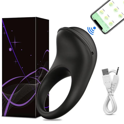 APP Control Penis Ring Vibrator for Men Delay Ejaculation Cock Ring Sex Toys Lock Penisring Cockring Adult Male Sex Supplies 18+