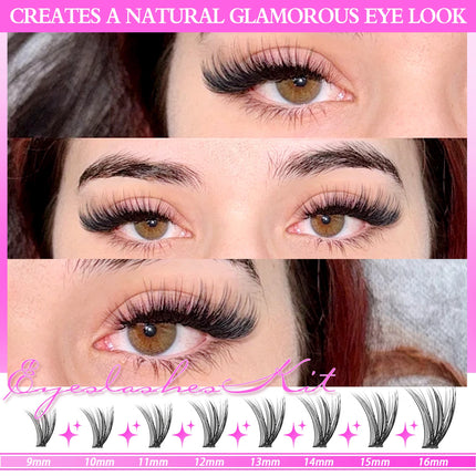 30D 40D Natural Feather-Soft Slim Lash Kit – Effortless Daily Glam for Fresh, Natural Makeup! Ultra-Gentle & Delicate