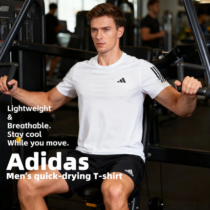 Adidas Men's Loose Fit Sports Tee - Quick Dry Running Training T-Shirt