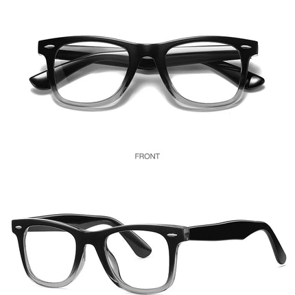 JMISUS Photochromic Optical Eyeglasses for Daily Life Women Men Square Frame Prescription Lenses Lightweight Comfortable Wear