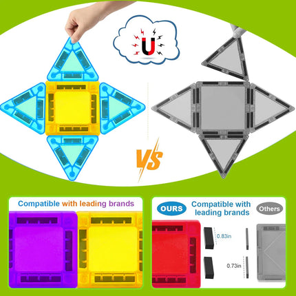 Magnetic Building Blocks Construction Sets Mini Size DIY Montessori Sensory Educational Magnets Toys For Boys Girls Kids Gift